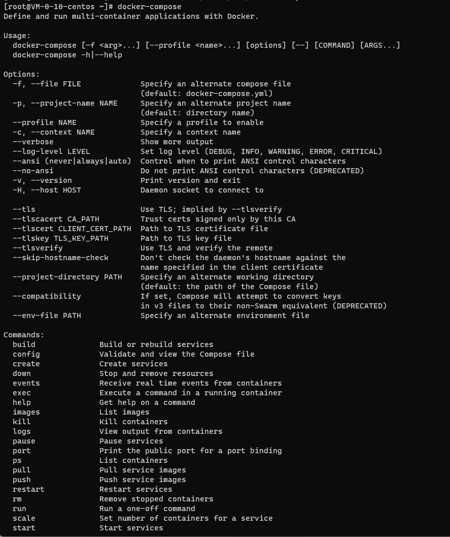 Docker Compose Help